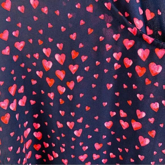 Torrid Navy Pink Hearts Blouse - Picture 3 of 4